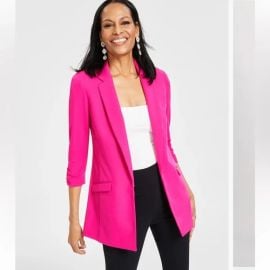 INC International Concepts Petite Menswear Blazer at Macys
